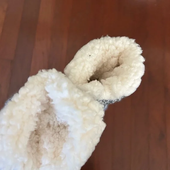 New Grey Cozy Knit Slipper Socks Women’s One size - Picture 6 of 6